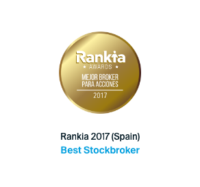 Awarded best stock broker 2017 by Rankia