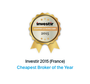 Awarded cheapest broker 2015 by Investir