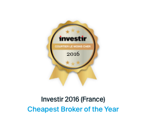 Awarded cheapest broker 2016 by Investir