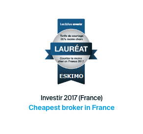 Awarded cheapest broker 2017 by Investir